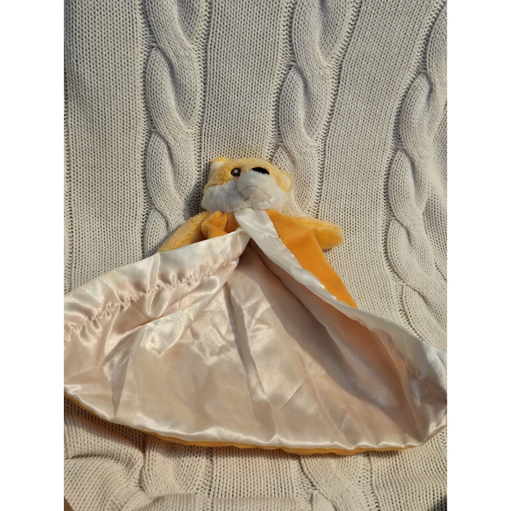 Vermont Teddy Bear Fox Buddy Blanket Lovey Security Blanket Orange Satin VTB - Picture 7 of 14